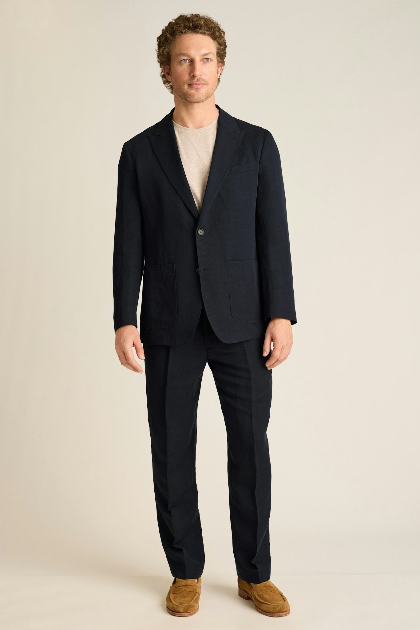 Cooper Italian Linen Tencel Dress Suit Pants for Men by Bonobos - Navy Blue