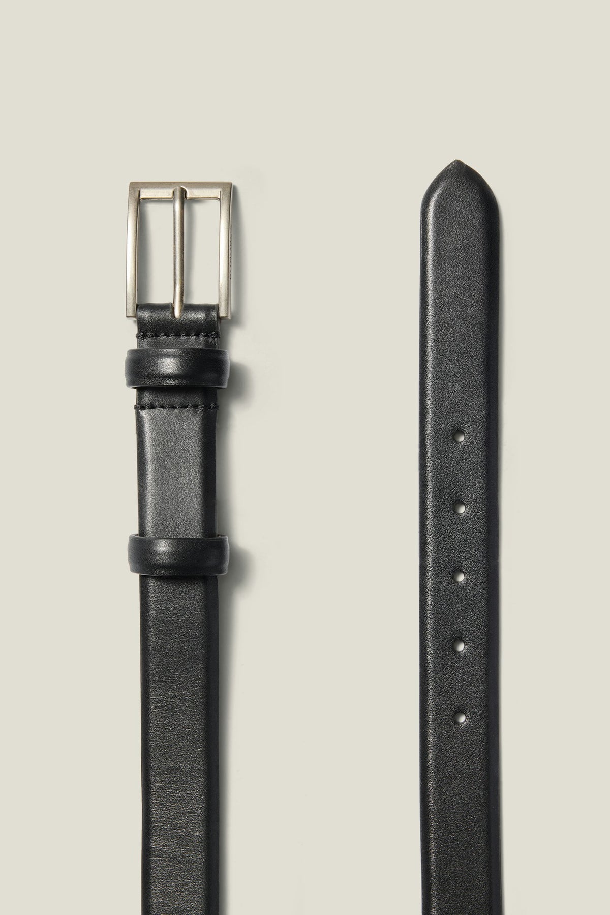 Leather Dress Belt for Men by Bonobos - Black With Silver