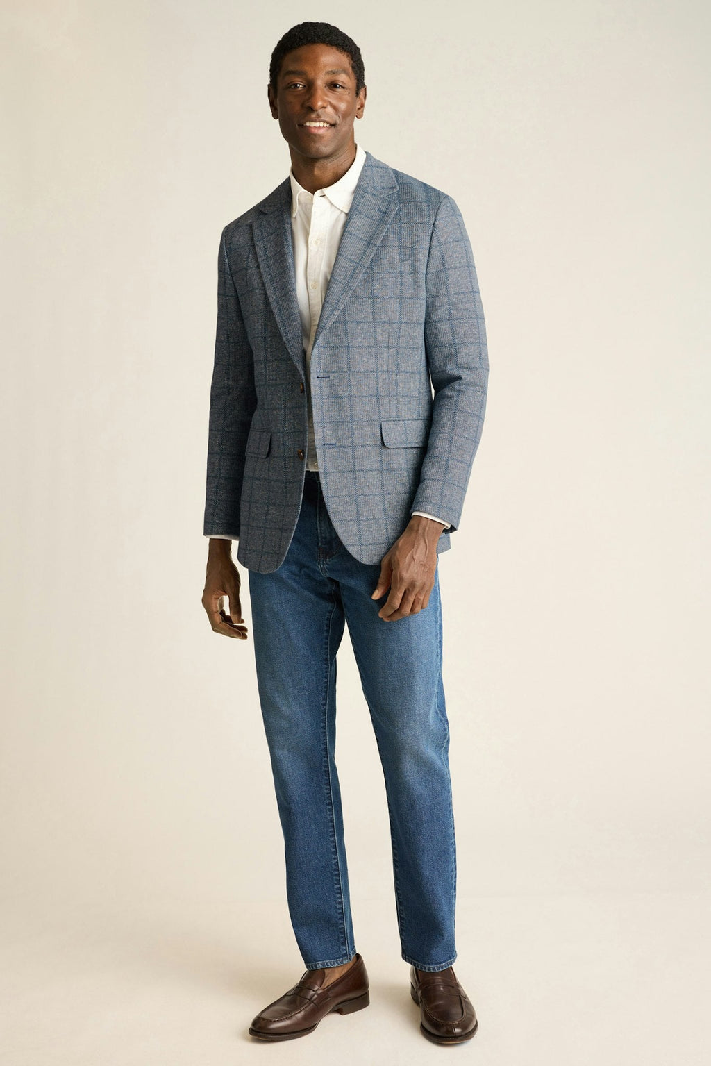 Italian Linen Blend Knit Blazer