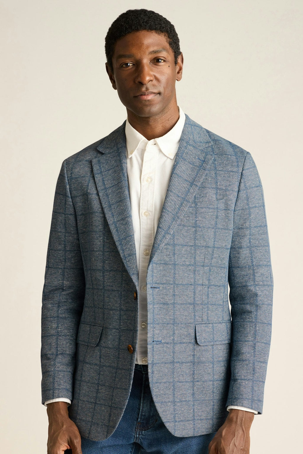Italian Linen Blend Knit Blazer