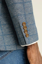 Italian Linen Blend Knit Blazer