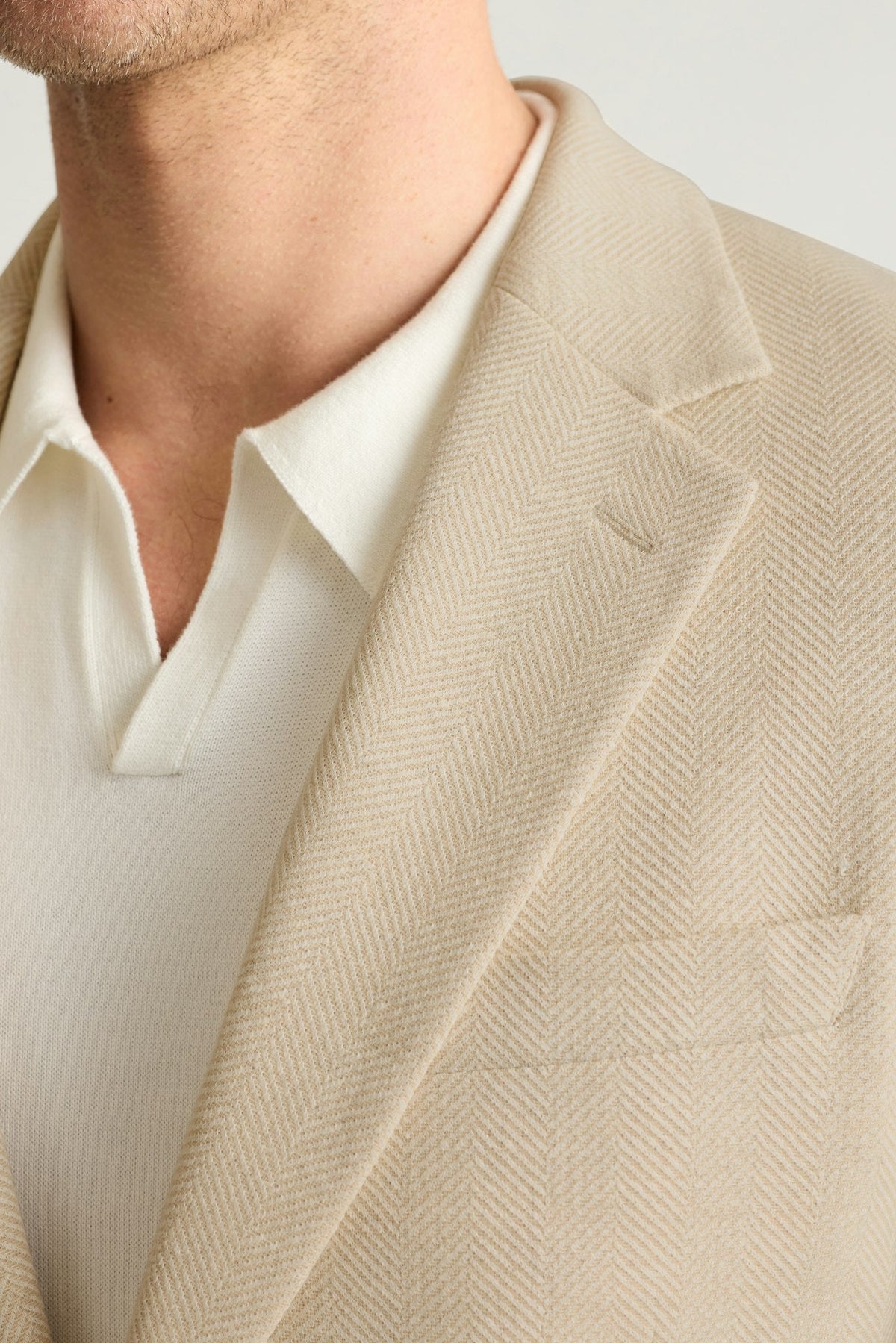 Italian Linen Blend Knit Blazer