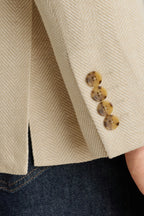 Italian Linen Blend Knit Blazer