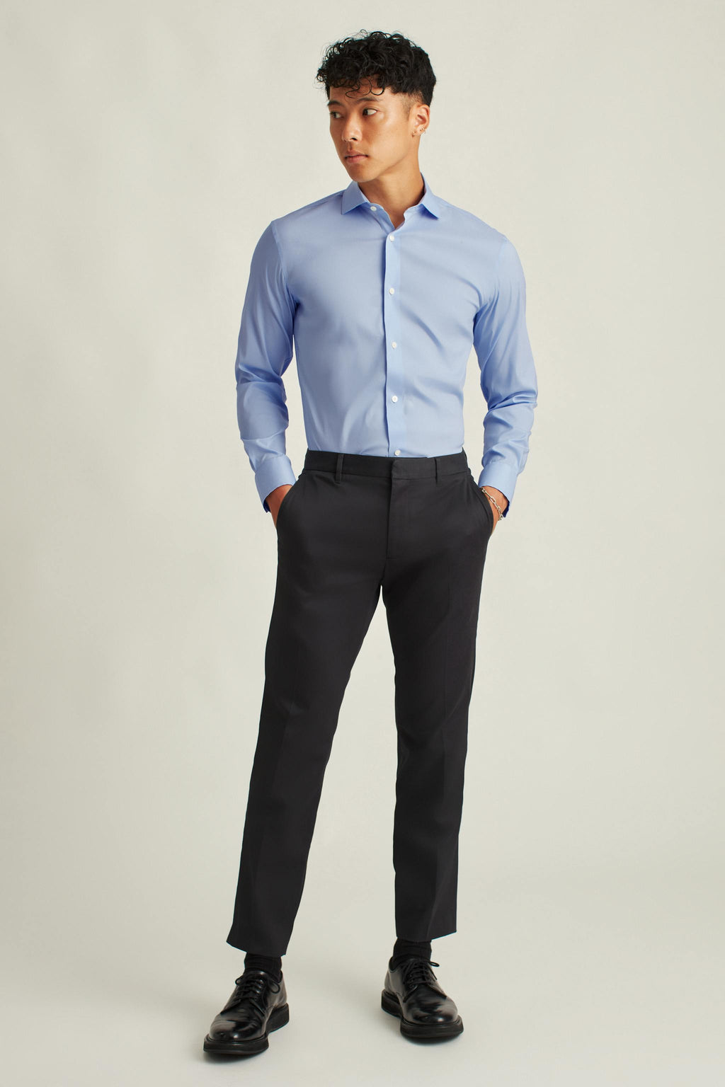Jetsetter Stretch Dress Shirt - solid light blue