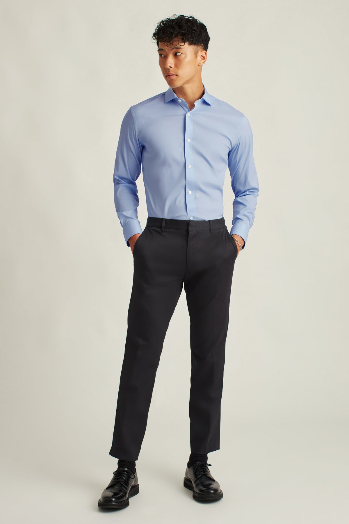 Jetsetter Stretch Dress Shirt - solid light blue