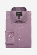 Swiss Performance Dress Shirt - textured burgundy
