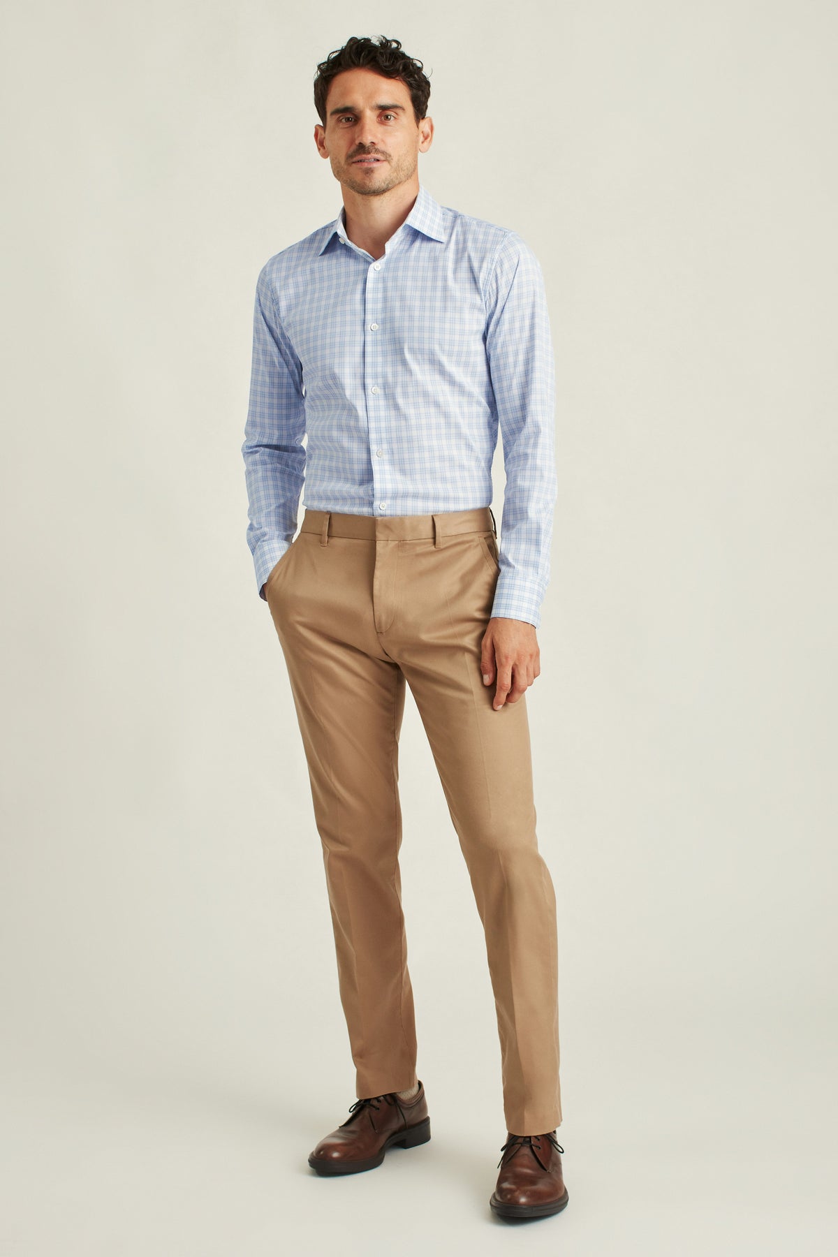 Jetsetter Stretch Dress Shirt - blue myrtle check