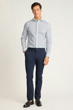 Jetsetter Stretch Dress Shirt - blue swimming sharks