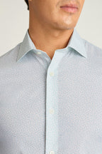 Jetsetter Stretch Dress Shirt - blue swimming sharks