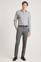 Jetsetter Stretch Dress Shirt - olive grey stripe