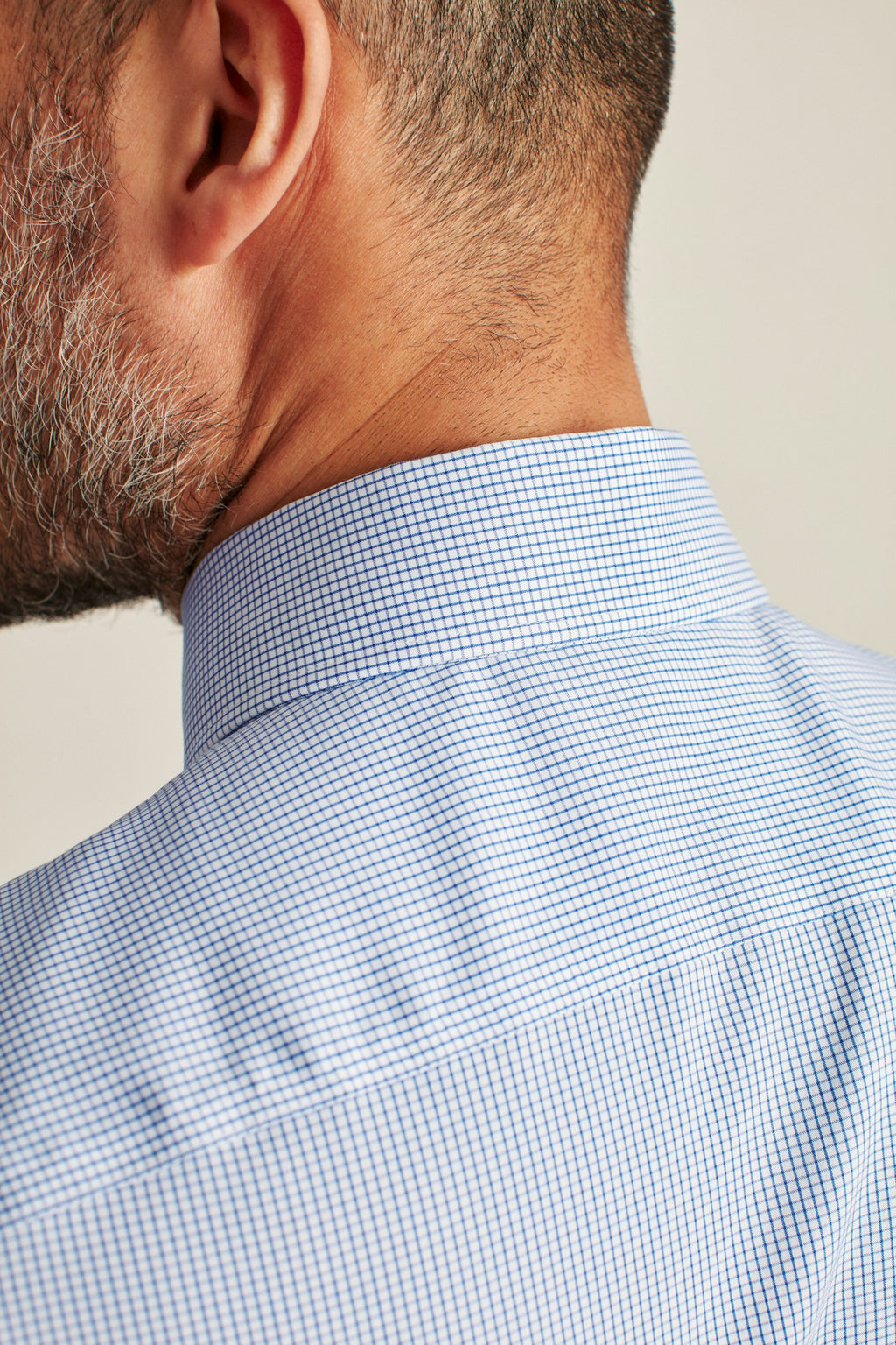 Jetsetter Stretch Dress Shirt Extended Sizes - navy mini check
