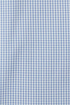 Jetsetter Stretch Dress Shirt Extended Sizes - navy mini check