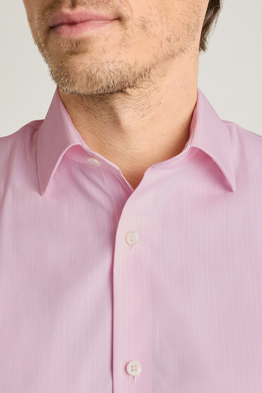 Jetsetter Stretch Dress Shirt - pink sanchez stripe