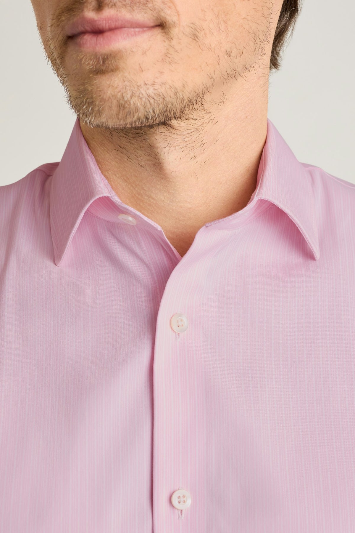 Jetsetter Stretch Dress Shirt - pink sanchez stripe