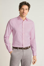 Jetsetter Stretch Dress Shirt - pink sanchez stripe