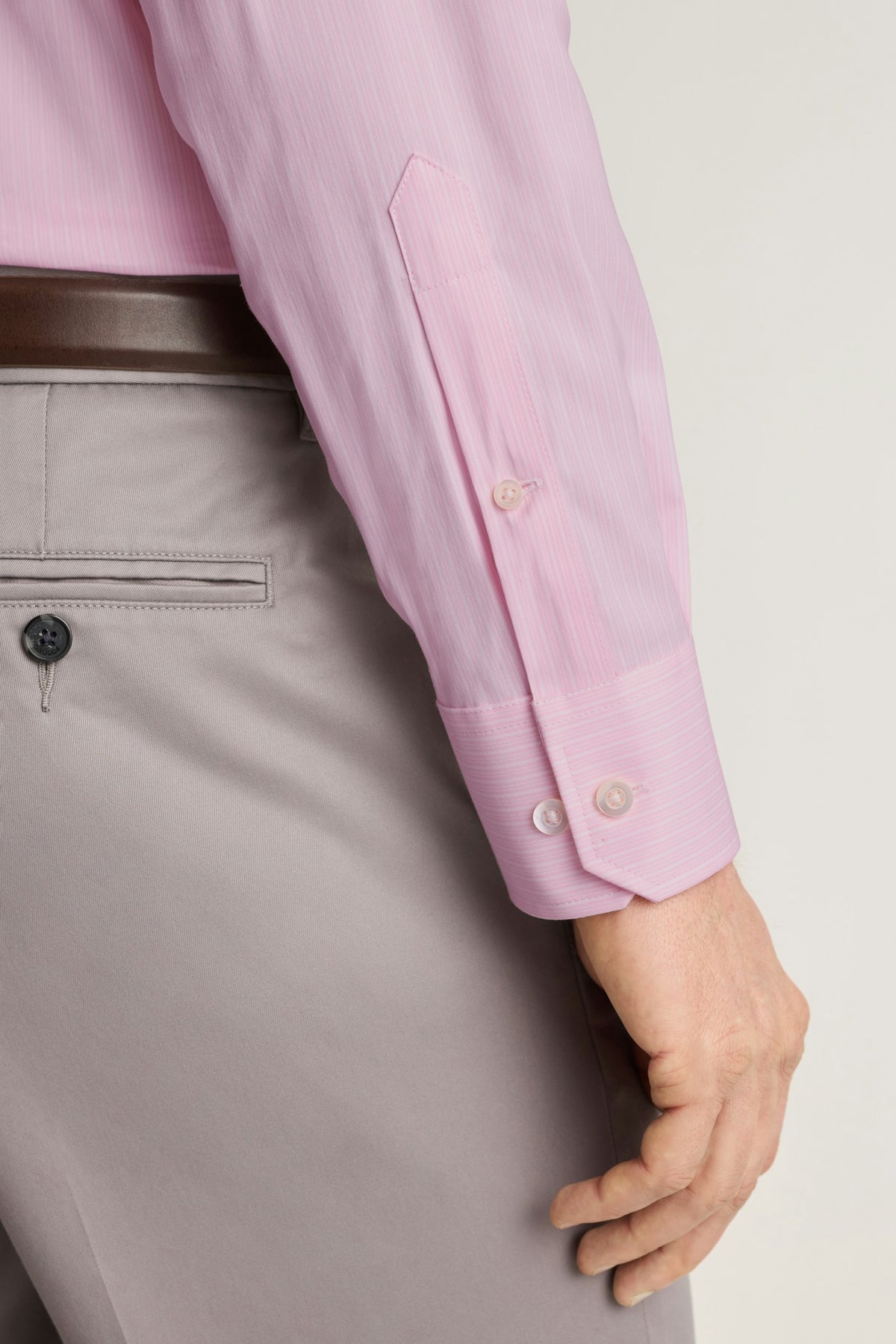 Jetsetter Stretch Dress Shirt - pink sanchez stripe