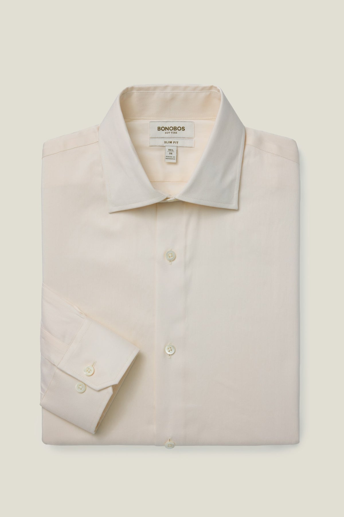 Jetsetter Stretch Dress Shirt - ivory herringbone