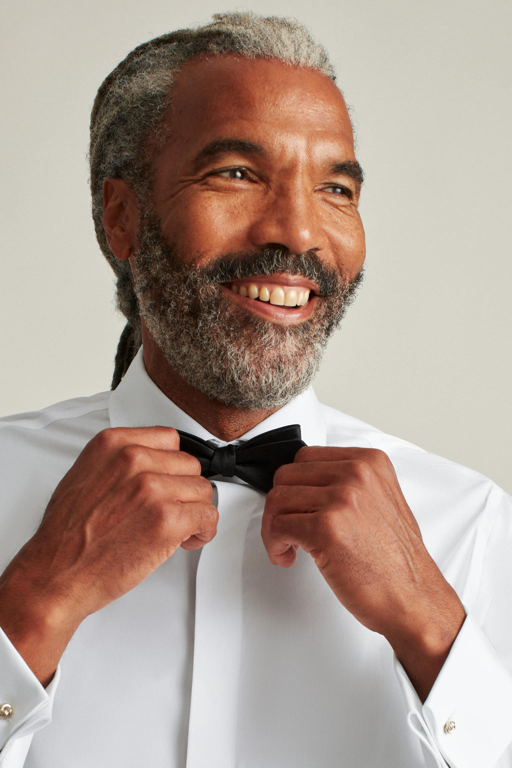 Empire Stretch Tuxedo Shirt - white