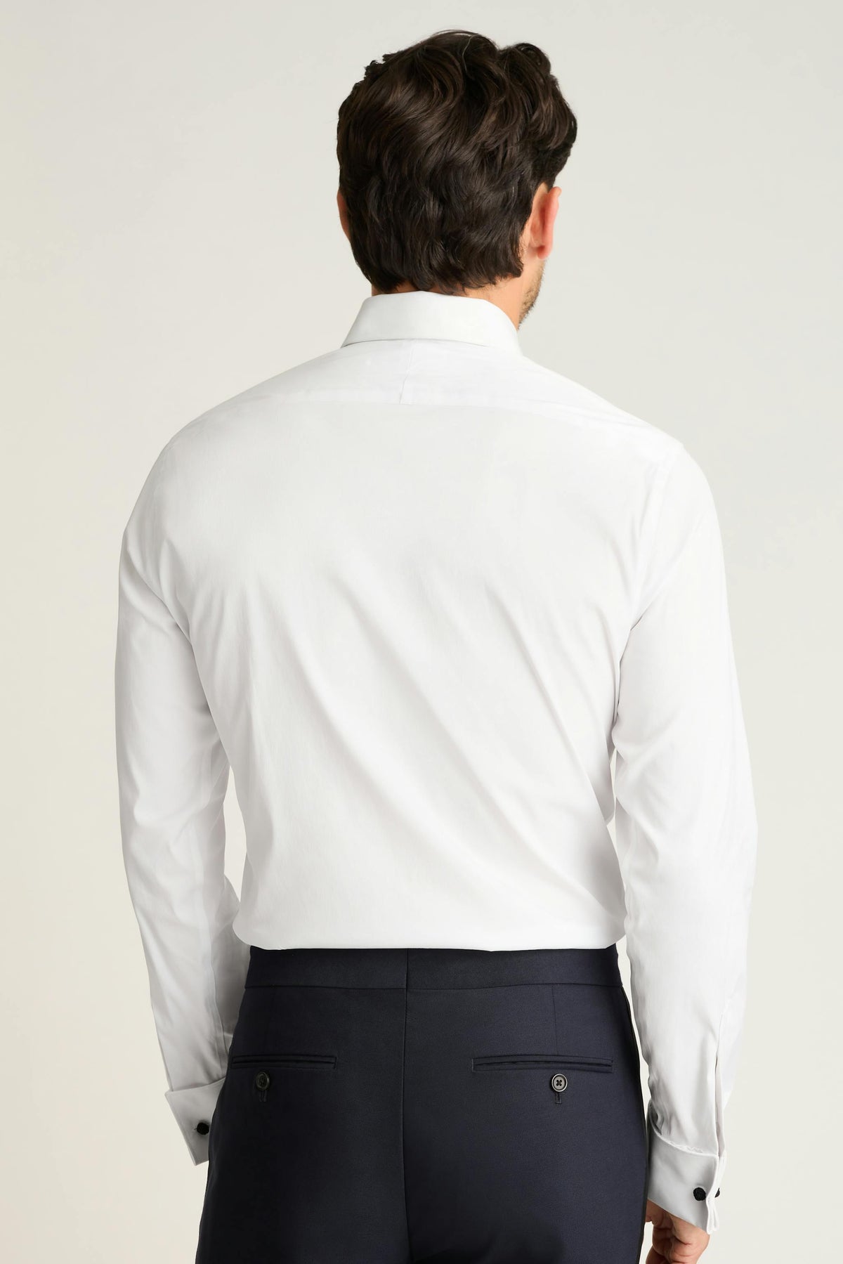 Empire Stretch Tuxedo Shirt - white