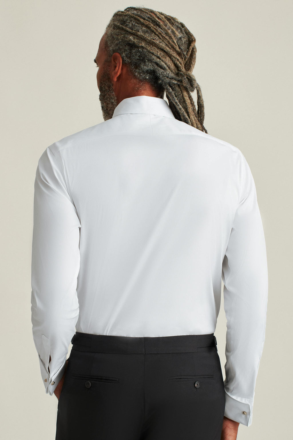 Empire Stretch Tuxedo Shirt - white
