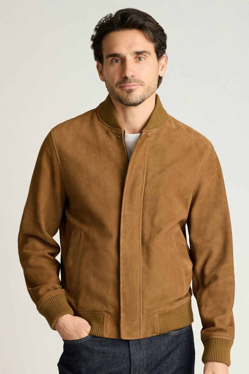 The Suede Bomber Jacket
