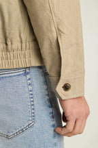 Aviator Linen Cotton Bomber