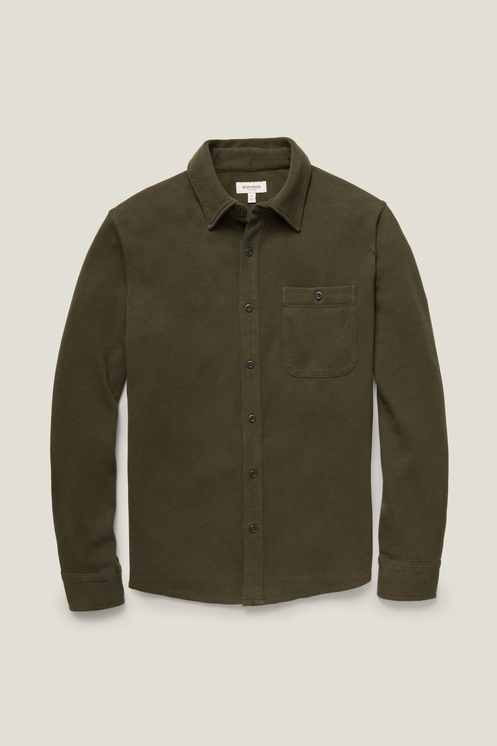 Waffle Button Down Shirt