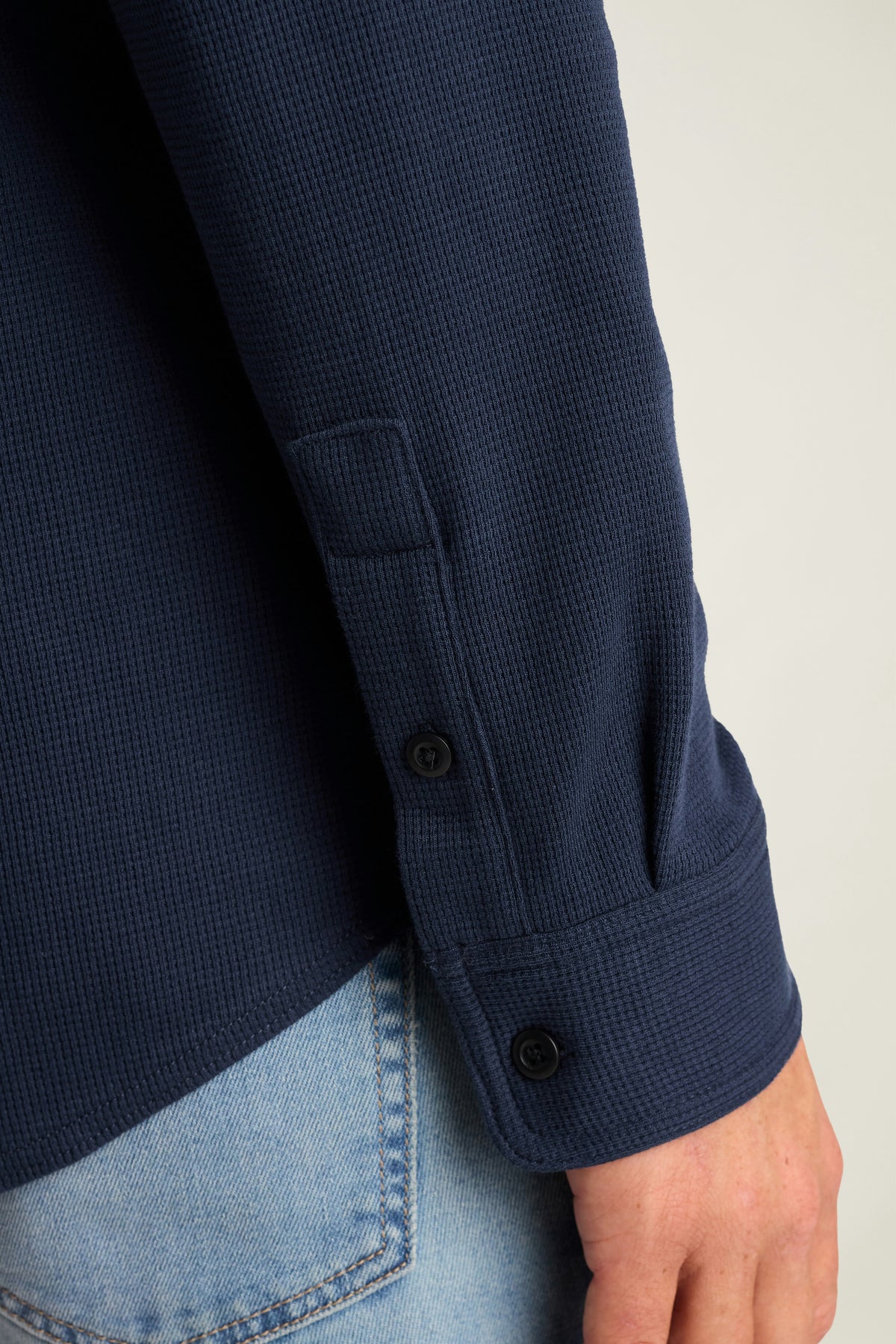 Waffle Button Down Shirt