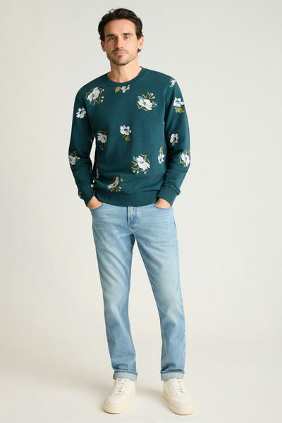 Embroidered French Terry Crew