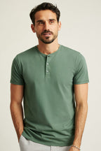 Pima Performance Short Sleeve Henley