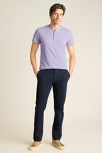 Pima Performance Short Sleeve Henley - light purple