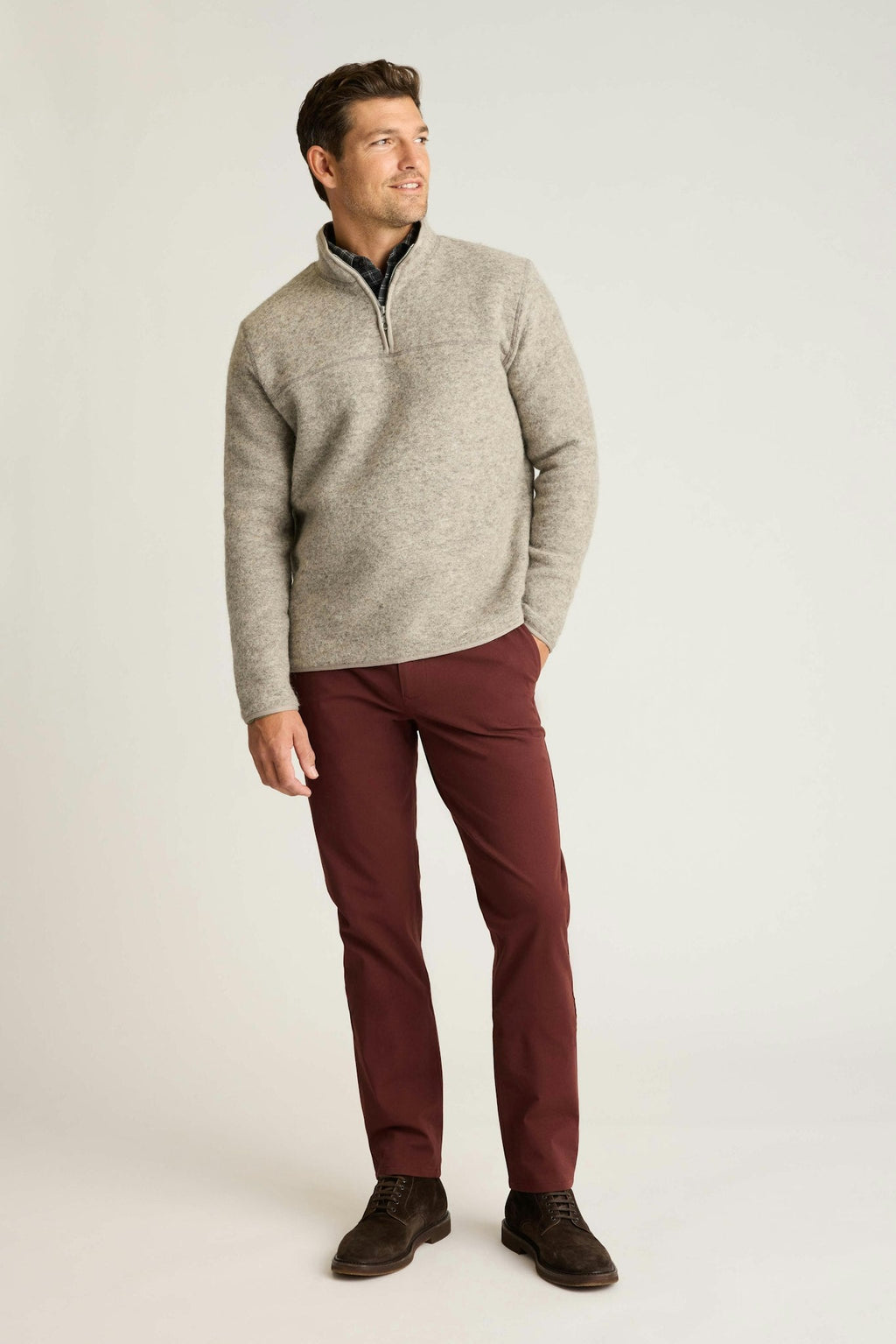 Italian Wool Fleece Quarter Zip