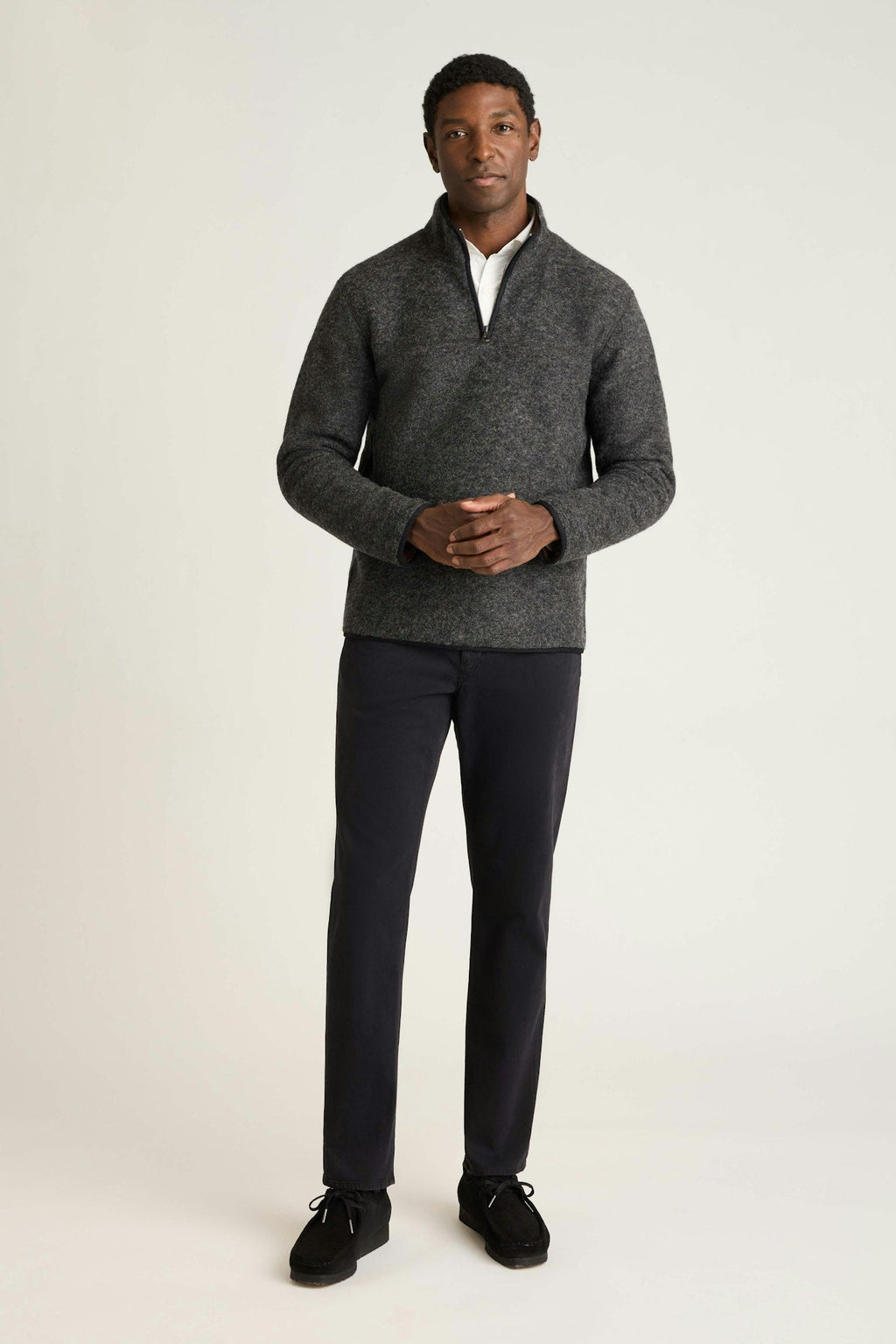 Italian Wool Fleece Quarter Zip
