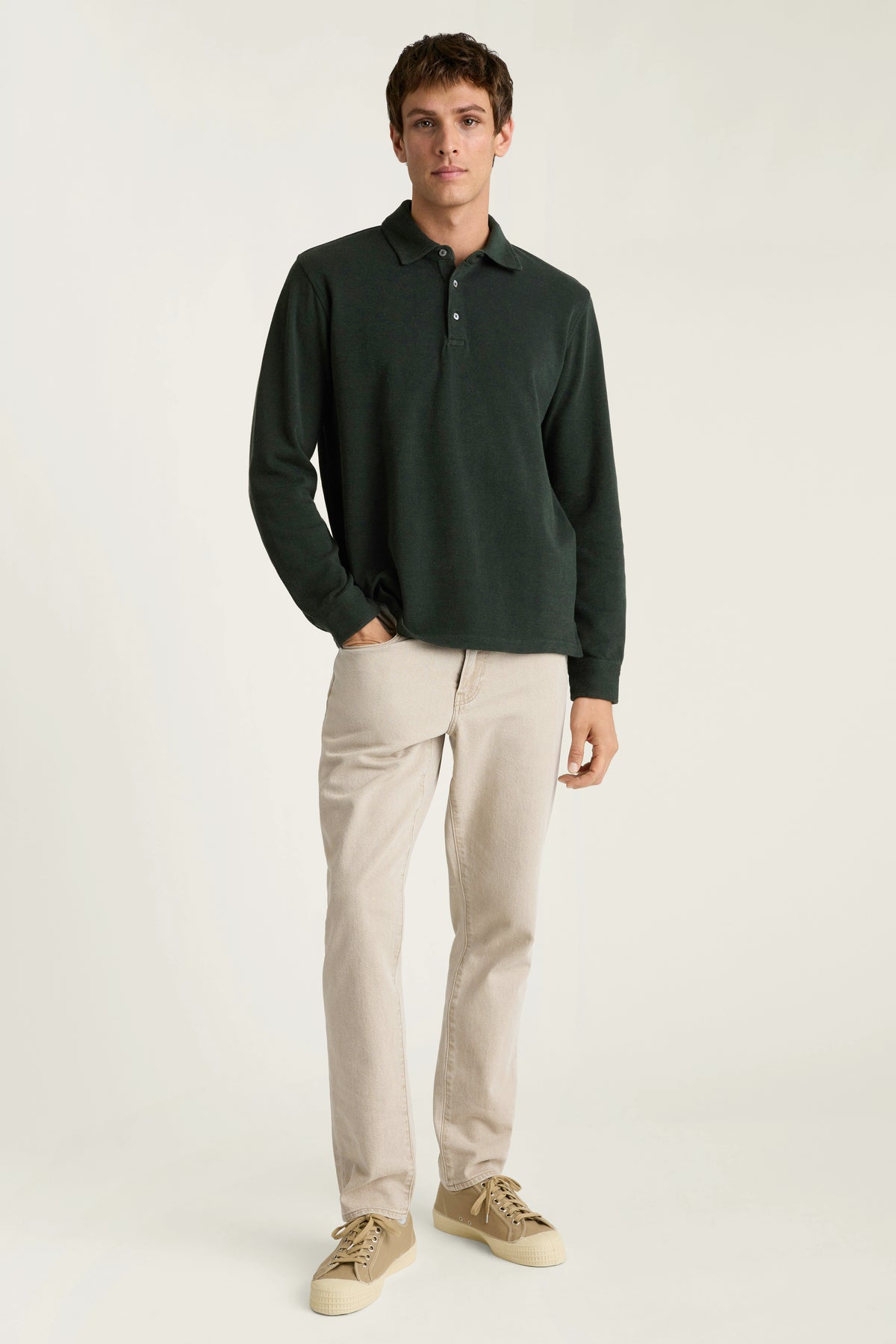 Refined Long Sleeve Polo