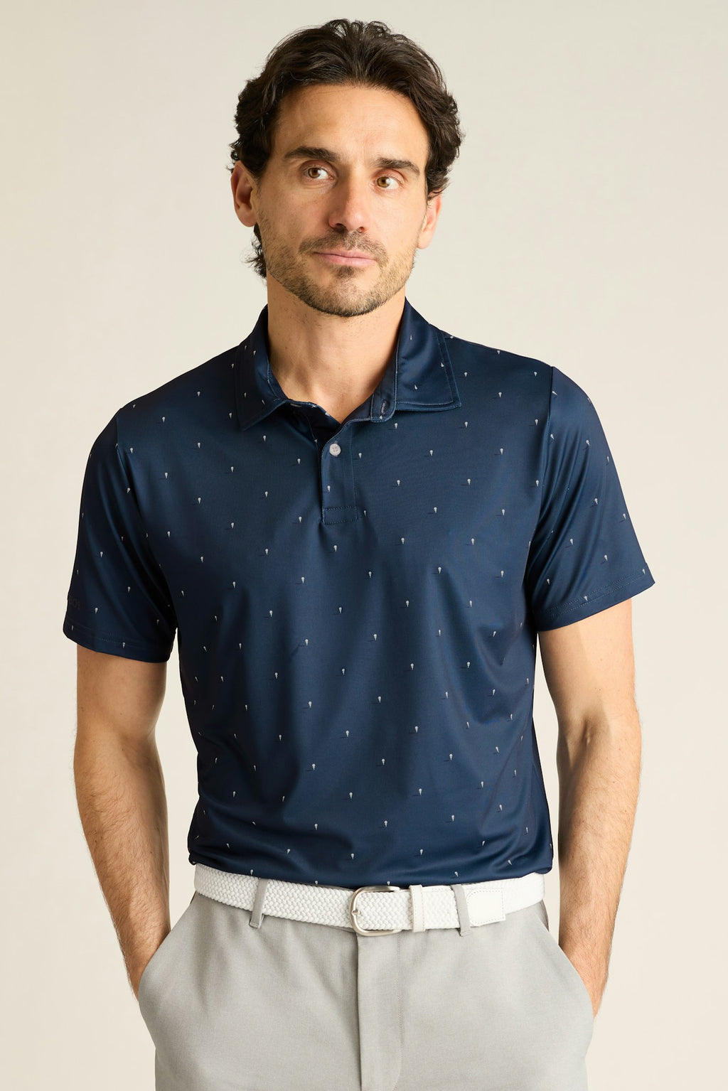 Performance Golf Polo - navy hole in one