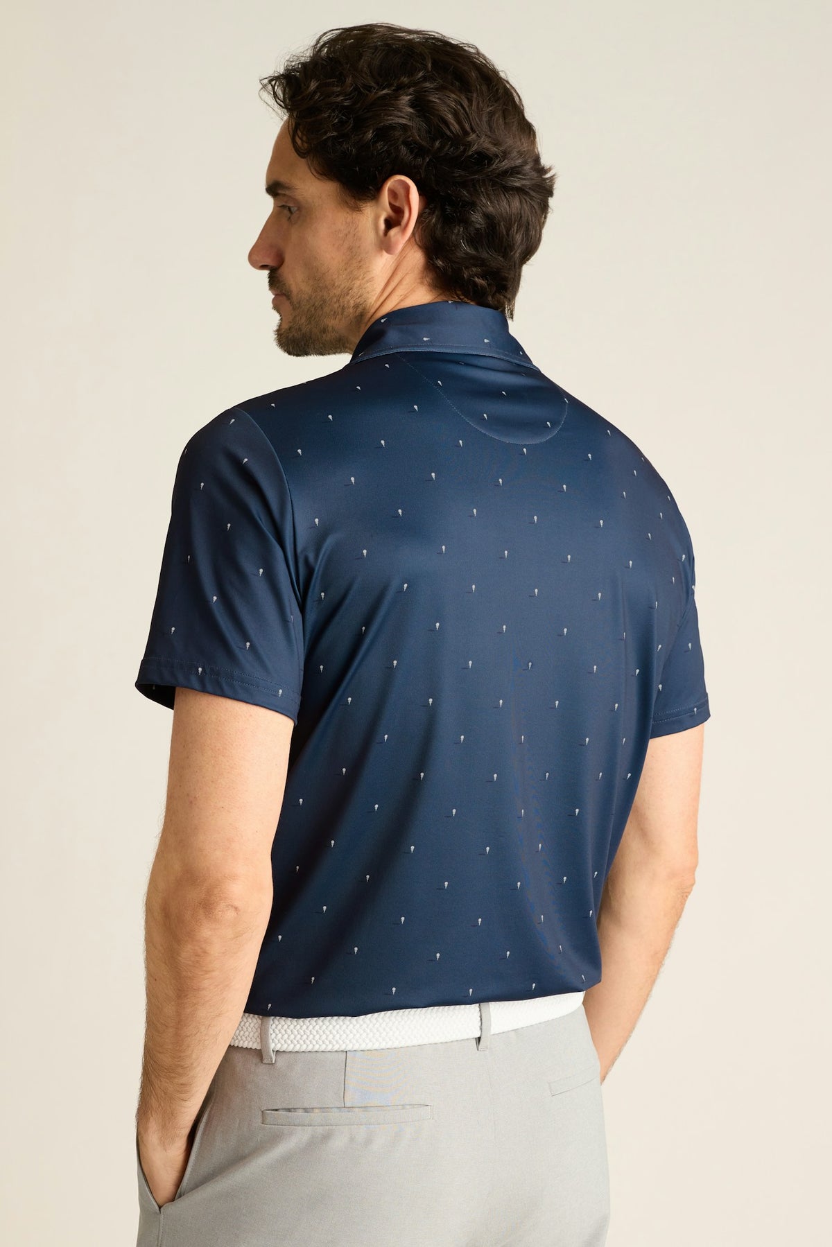 Performance Golf Polo - navy hole in one