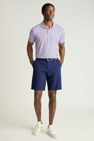 Performance Golf Polo - purple stripe