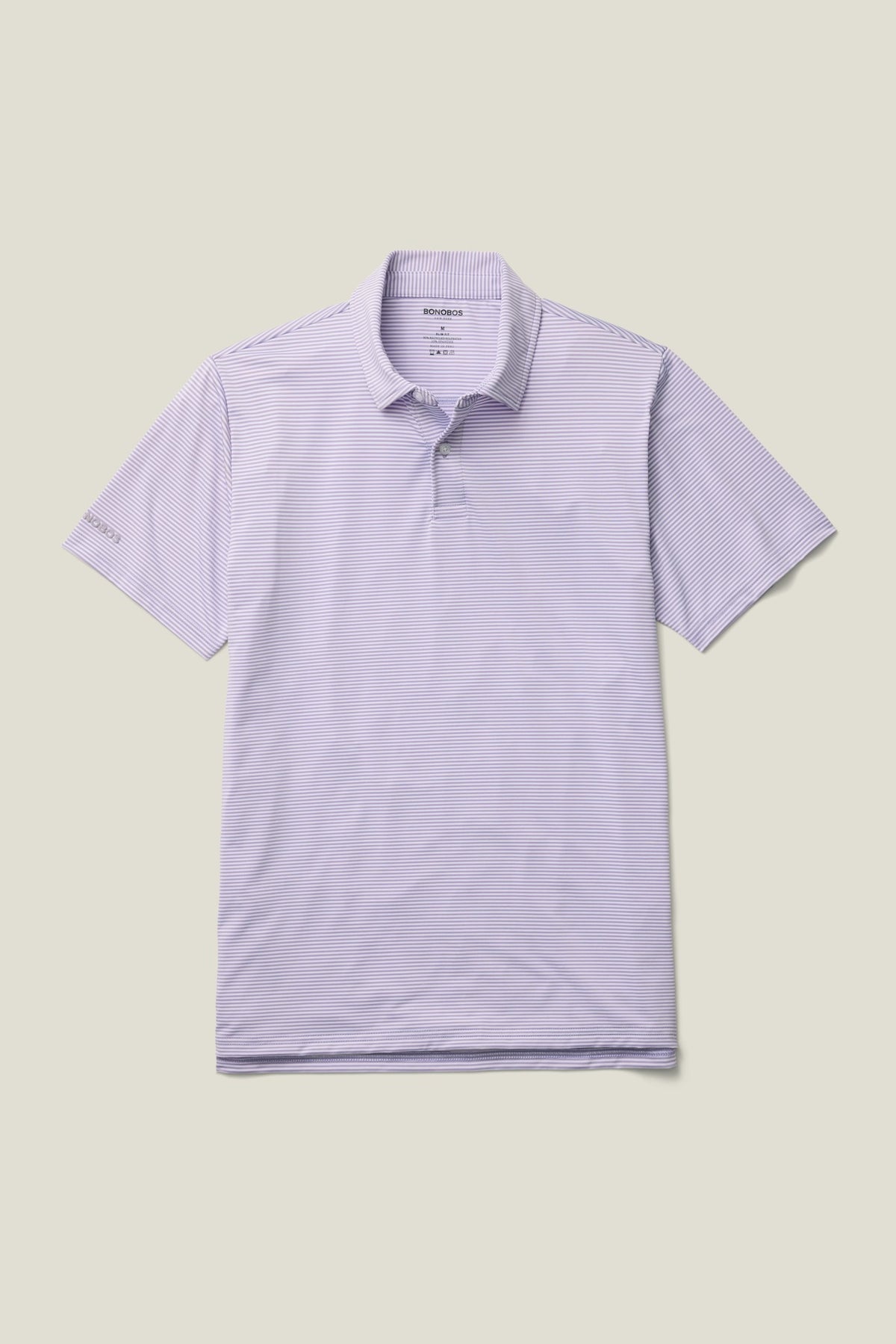 Performance Golf Polo - purple stripe