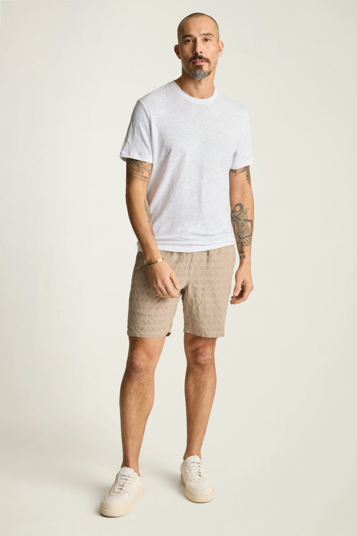 Linen Crew Neck Tee