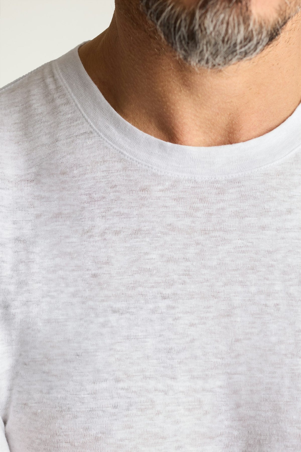 Linen Crew Neck Tee
