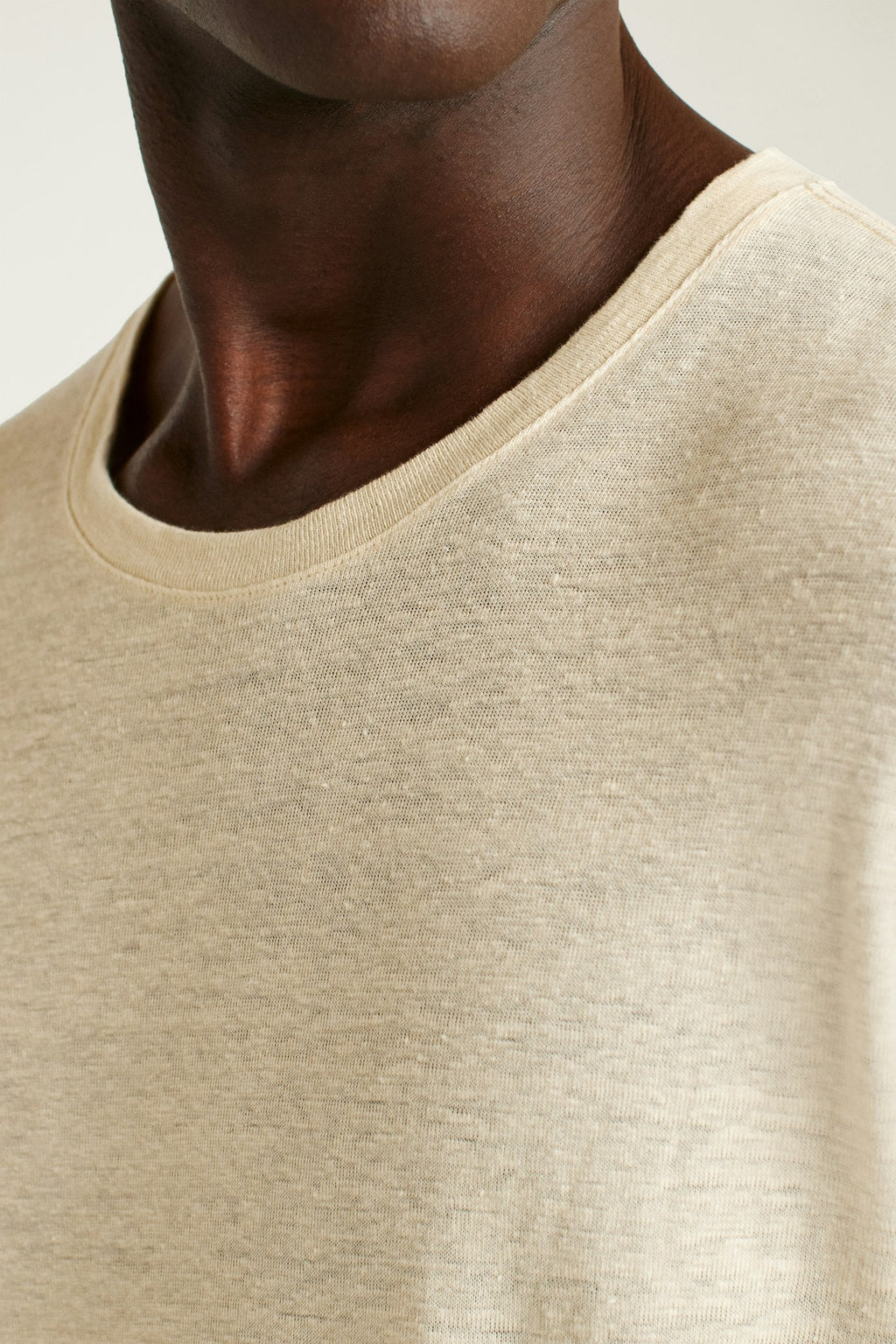Linen Crew Neck Tee