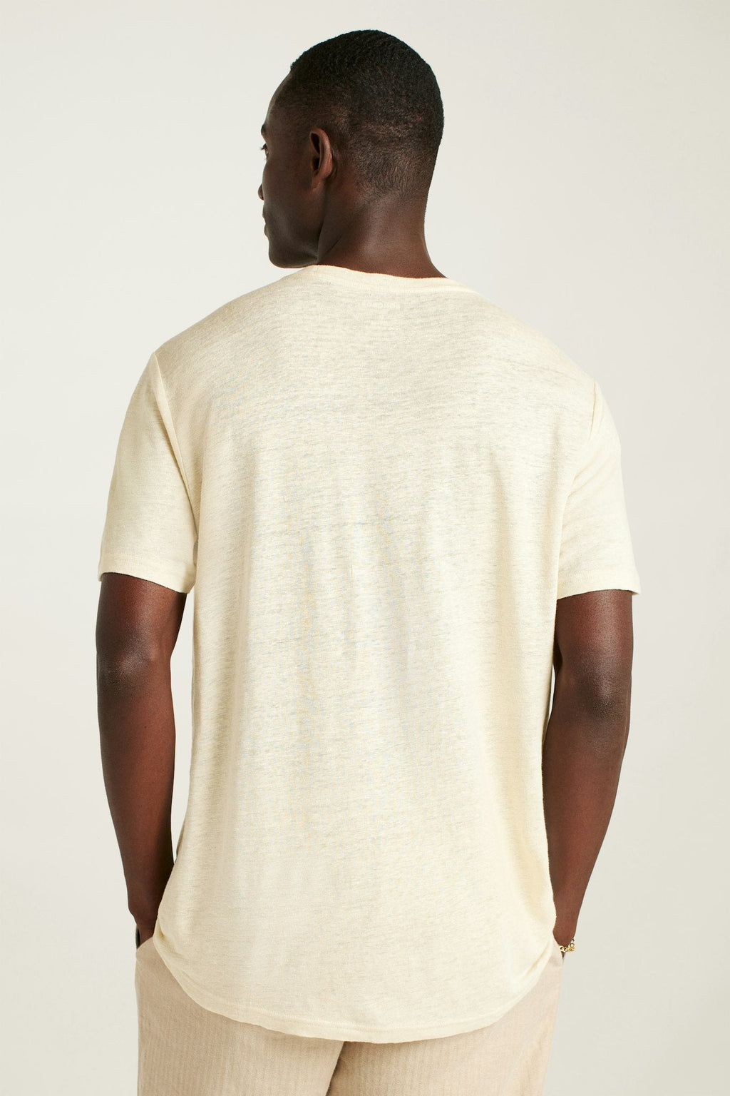 Linen Crew Neck Tee