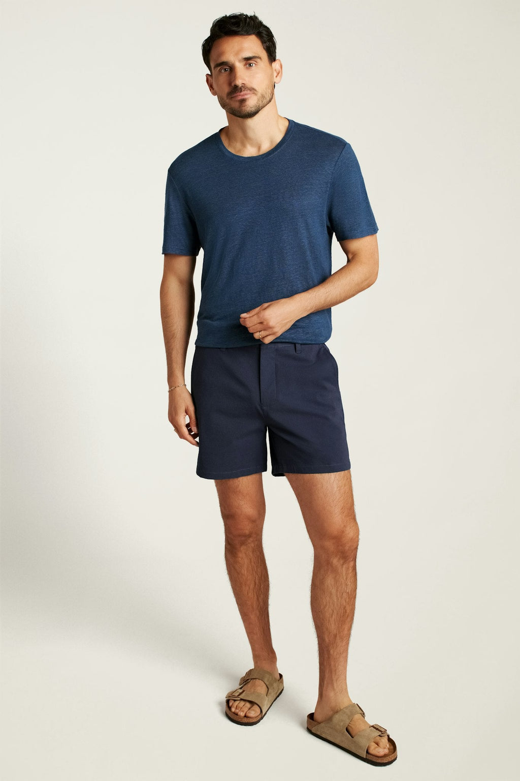 Linen Crew Neck Tee