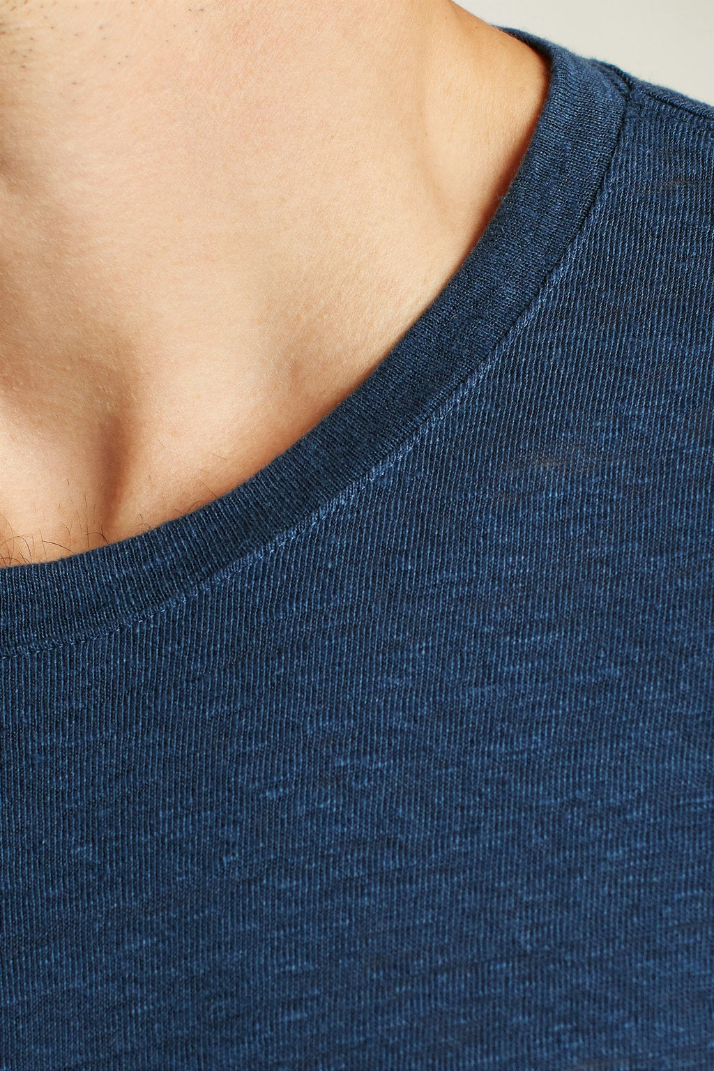 Linen Crew Neck Tee