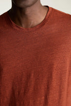 Linen Crew Neck Tee