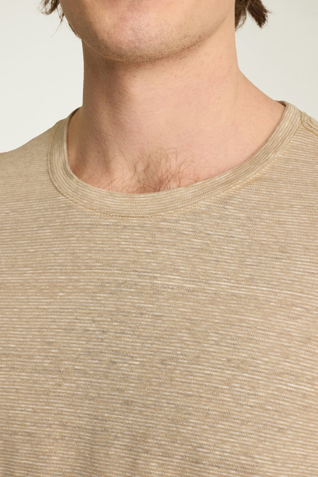 Linen Crew Neck Tee