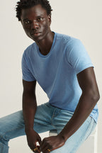 Soft Everyday Tee - heather medium blue