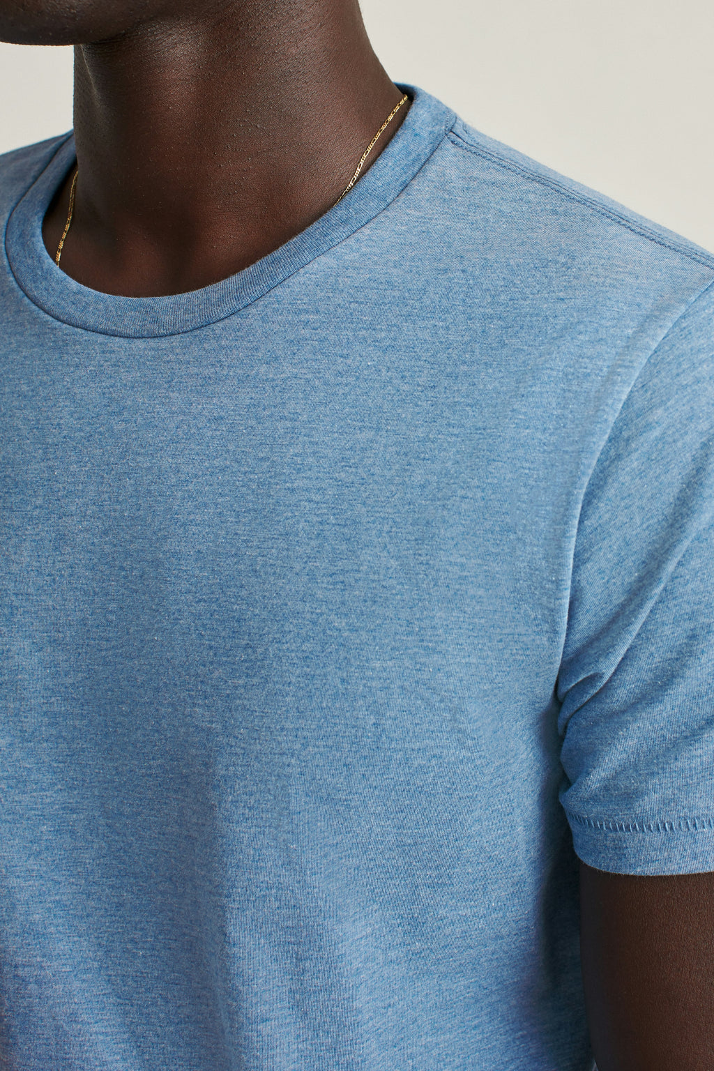 Soft Everyday Tee - heather medium blue