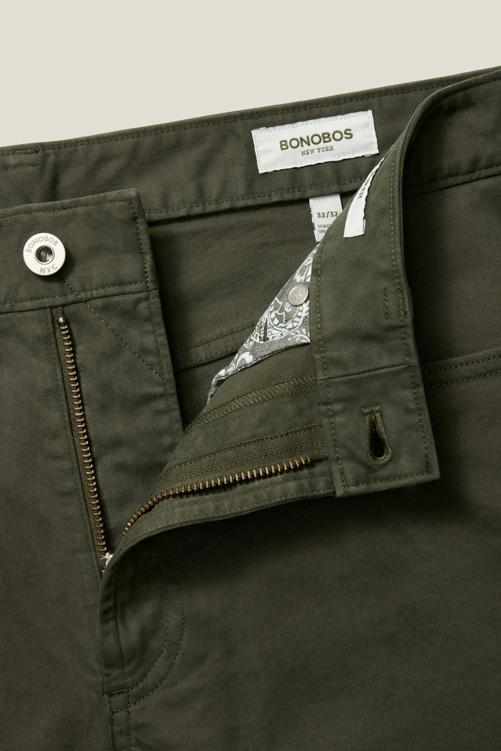 Italian Brushed 5-Pocket Pants - grape leaf green