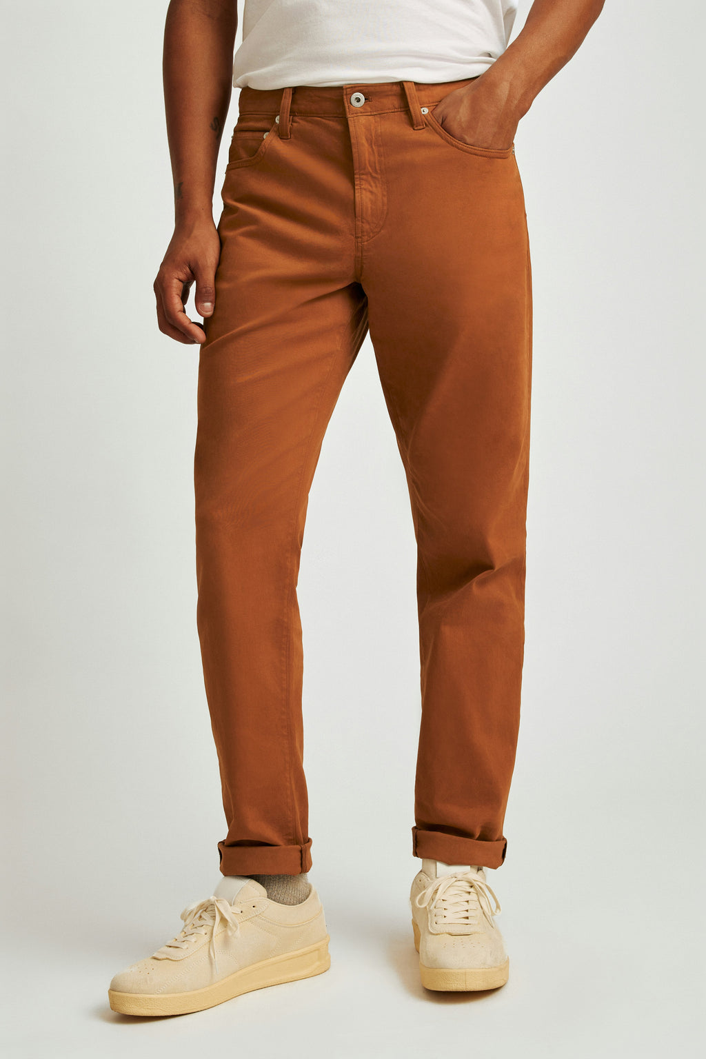 Italian Brushed 5-Pocket Pants